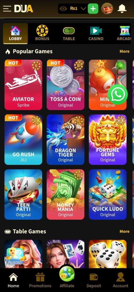Dua Bet Game